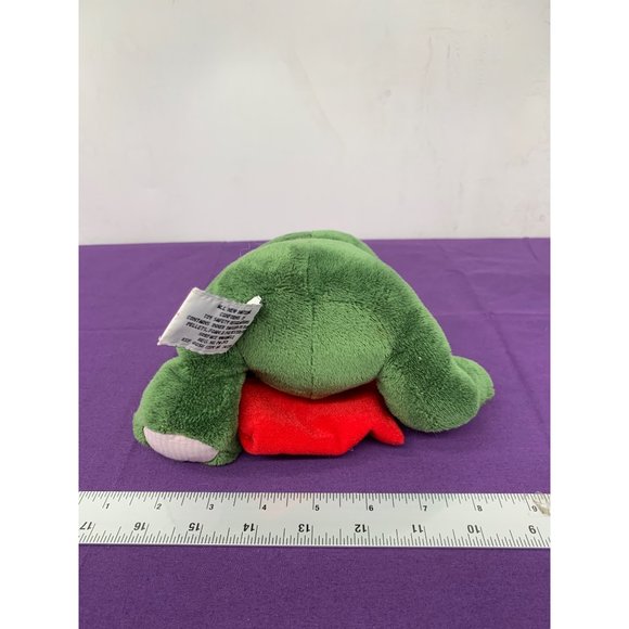 Russ 7 Inch Frog Just For You Envelope Gift Pouch Red Flowers Plastic Eyes Pink - Picture 5 of 11